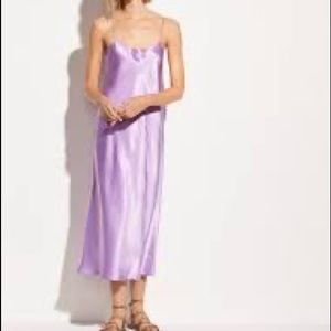 Vince Satin Lilac Midi Slip Dress NWT